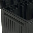 KETER - Keter Comfy coffre de jardin 270 L en résine graphite 116,7 x 44,7 x 56 cm (255167) - vignette