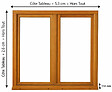 GD MENUISERIES - Fenetre Bois 2 Vantaux H145 x L100 cm Côte Tableau - vignette