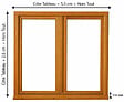 GD MENUISERIES - Fenetre Bois 2 Vantaux H75 x L90 cm Côte Tableau, poignee (ref 010220F9) - vignette