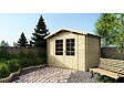 ALTANKA - Abri de jardin en bois - 6m2 - 3x2m - Ep. 28mm - Couleur: naturel - DOM420 - vignette