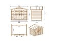 ALTANKA - Abri de jardin en bois - 6m2 - 3x2m - Ep. 28mm - Couleur: naturel - DOM420 - vignette