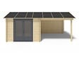 ALTANKA - Abri de jardin en bois - 17.4m2 - 5.79x3m - Ep. 28mm - Couleur: naturel - DOM640 - vignette