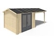 ALTANKA - Abri de jardin en bois - 17.4m2 - 5.79x3m - Ep. 28mm - Couleur: naturel - DOM640 - vignette