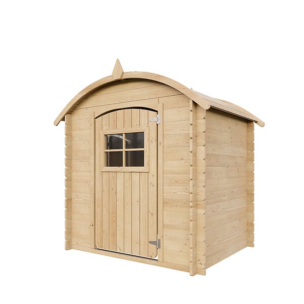 TIMBELA - Timbela M505 Maison en bois pour enfants AVEC PLANCHER - 112x146xH145cm / 1.1m2 - large