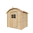 TIMBELA - Timbela M505 Maison en bois pour enfants AVEC PLANCHER - 112x146xH145cm / 1.1m2 - vignette