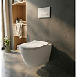 CERAMIA - PixL WC suspendu en céramique Vortex , fixations invisibles + abattant Soft-Close, Blanc mat (CEPX010RTORPWM) - vignette