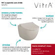VITRA - Cuvette WC suspendu sans bride VitrA Sento lin + abattant frein de chute déclipsable - vignette