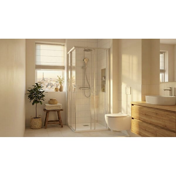 CERAMIA - PixL WC suspendu en céramique Vortex , fixations invisibles + abattant Soft-Close, Blanc brillant (CEPX010RTORP) - large