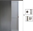 GD MENUISERIES - Porte Coulissante Athena Gris Clair 2 Panneaux H204 x L73 cm, Galandage - vignette