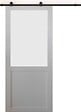 GD MENUISERIES - Porte Coulissante Athena blanc H204 x L83 cm, Rail roulettes - vignette