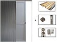 GD MENUISERIES - Porte Coulissante Athena Grise 2 Panneaux Largeur 73  + Système À Galandage - vignette