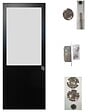 GD MENUISERIES - Porte Coulissante Athena Noir H204 x L73 cm, serrure condamnation - vignette