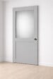 GD MENUISERIES - Porte Coulissante Athena Gris Clair Vitrée H204 x L73 cm, Coquilles - vignette
