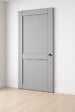 GD MENUISERIES - Porte Coulissante Athena Gris Clair 2 panneaux H204 x L73 cm, Coquilles - vignette