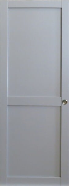 GD MENUISERIES - Porte Coulissante Athena Gris Clair 2 panneaux H204 x L73 cm, Coquilles - large