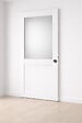 GD MENUISERIES - Porte Coulissante Athena Blanc H204 x L73 cm, coquilles, tire doigt - vignette