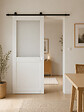 GD MENUISERIES - Porte Coulissante Athena blanc H204 x L73 cm, Rail Roulettes, Coquilles blanc - vignette