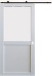 GD MENUISERIES - Porte Coulissante Athena blanc H204 x L73 cm, Rail Roulettes, Coquilles blanc - vignette