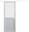 GD MENUISERIES - Porte Coulissante Athena Blanc H204 x L83 cm, Rail alu Bandeau Blanc, Coquilles blanc - vignette
