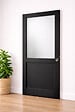 GD MENUISERIES - Porte Coulissante Athena Noir H204 x L83 cm, coquilles, tire doigt - vignette
