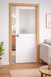 GD MENUISERIES - Porte Coulissante Athena blanc H204 x L93 cm, Galandage, kit de finition - vignette