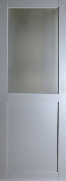 GD MENUISERIES - Porte Coulissante Athena Gris Clair Vitrée H204 x L73 cm - large