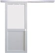 GD MENUISERIES - Porte Coulissante Athena Blanc H204 x L93 cm, Rail Alu, Coquilles blanc - vignette