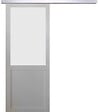 GD MENUISERIES - Porte Coulissante Athena Blanc H204 x L93 cm, Rail Alu - vignette