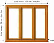 GD MENUISERIES - Fenetre Bois 3 Vantaux H125 x L180 cm Côte Tableau - vignette