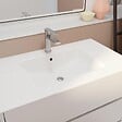 AURLANE - Pack Meuble Salle de Bains 80 cm Laqué Blanc, 3 tiroirs avec Vasque Céramique - XENOS - vignette