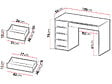 HABITAT ET JARDIN - Bureau "Ada" - 120 x 75 x 55 cm - Noir - vignette