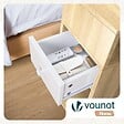 VOUNOT - Lot de 2 Table de chevet d’appoint avec tiroir et compartiment 25x30x66cm naturel - vignette