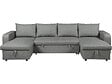 HABITAT ET JARDIN - Canapé d'angle panoramique convertible en tissu "Victor" - 4 places - Gris - vignette