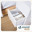 VOUNOT - Lot de 2 Table de chevet d’appoint avec tiroir et compartiment 25x30x66cm blanc - vignette