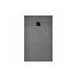AURLANE - Receveur de Douche à Carreler 120x90cm avec Bonde à Sortie Horizontale - Grille Noire - vignette