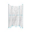 AURLANE - Pack 3 Panneaux Muraux Pierre Artic Storm 80(x2)+100x210cm + Profilés Chrome - STONE'IT - vignette