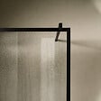 AURLANE - Paroi de Douche 120x200cm - Verre trempé 6mm - Bords Sérigraphiés Noirs Ultra-fin - vignette