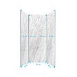 AURLANE - Pack 3 Panneaux Muraux Pierre Artic Storm 80x210cm + Profilés Chrome - STONE'IT - vignette