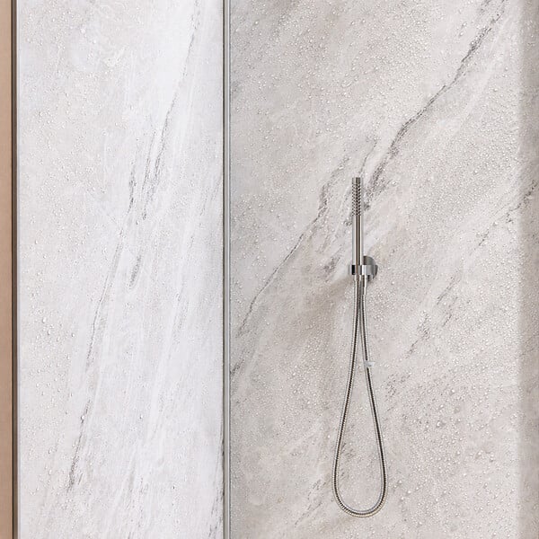 AURLANE - Pack 2 Panneaux Muraux Pierre Artic Storm 90x250cm + Profilés Chrome - STONE'IT - large
