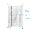 AURLANE - Pack 3 Panneaux Muraux Pierre Artic Storm 90+120+90 Hauteur 250 cm - Profilés Chrome - STONE'IT - vignette