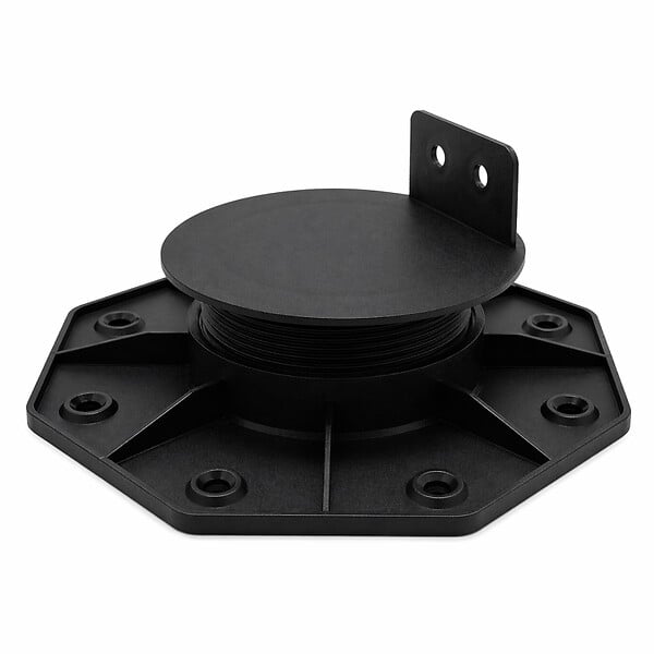 MCCOVER - Plot réglable 18 à 30 mm pour terrasse bois et composite - support lambourde extérieur, pose facile Noir - large