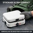 INTEC - Réchaud à gaz portable 1 feu 1500W Blanc Brûleur fonte amovible Gaz butane/propane Cuisson d'appoint Exterieure Camping GOLD - vignette