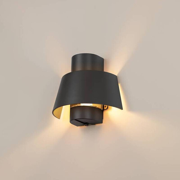 SLV - Applique extérieure PHOTONI SLV - E27 - Max.13W - IP65 - Noir - Sans ampoule - large