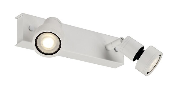 SLV - Applique intérieure orientable Puri 2 GU10 blanc mat max. 2x50W anneau déco inclus - large