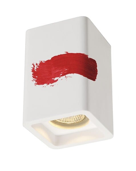 SLV - PLASTRA plafonnier, carré, plâtre blanc, GU10, max. 35W - large