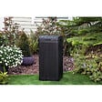 KETER - Keter Baltimore poubelle extérieure 125 L en plastique noir 41 x 41 x 87,4 cm (236997) - vignette