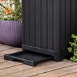 KETER - Keter Baltimore poubelle extérieure 125 L en plastique noir 41 x 41 x 87,4 cm (236997) - vignette