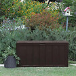 KETER - Keter Sherwood coffre de jardin 270 L en résine aspect bois marron 117 x 45 x 57,5 cm (230403) - vignette