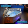 DISTRIBAIN - Baignoire balnéo Dubaï 47 jets + massage cervicales Whirlpool - vignette