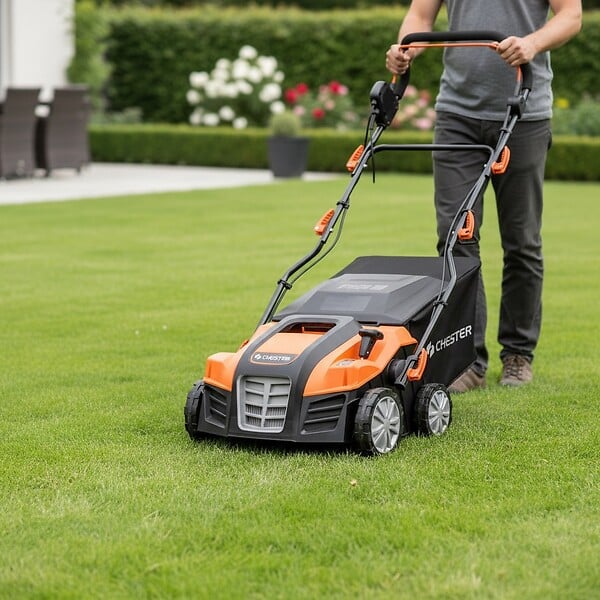 CHESTER - Scarificateur émousseur électrique 2 en 1 pour pelouse - 1800w - 40cm - large